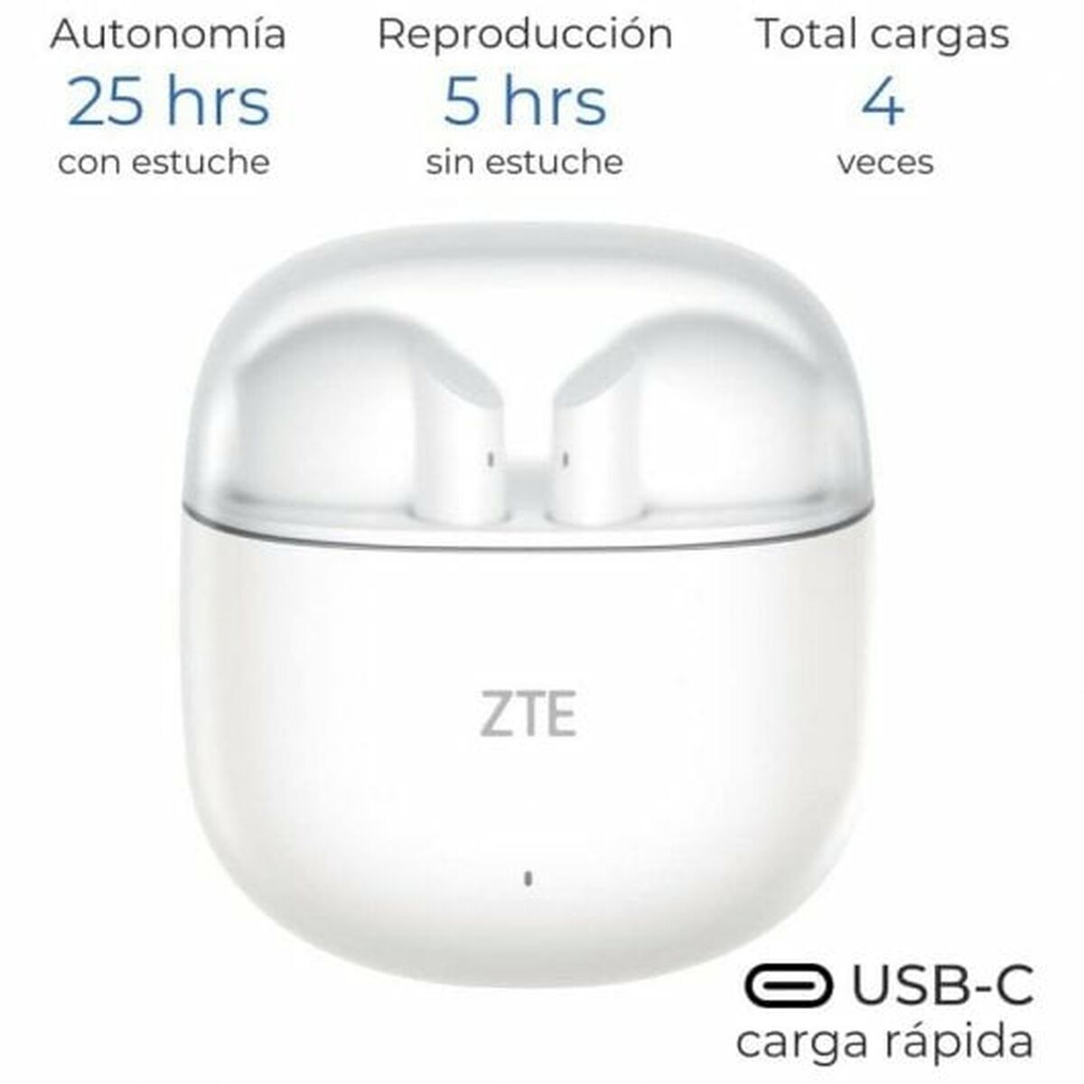 Wireless Headphones ZTE BUDS 2 White